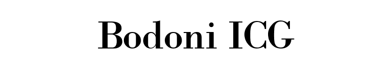 Bodoni ICG font preview
