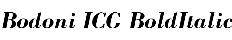 Bodoni ICG BoldItalic font preview