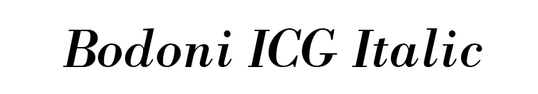 Bodoni ICG Italic font preview