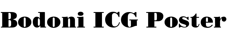 Bodoni ICG Poster font preview
