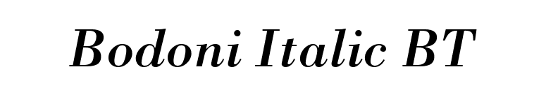 Bodoni Italic BT font preview