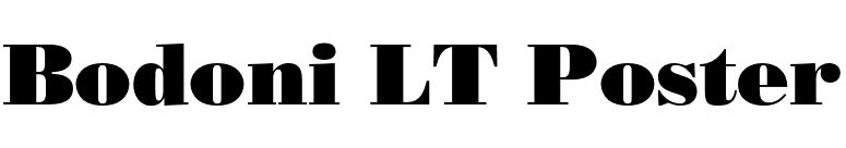 Bodoni LT Poster font preview