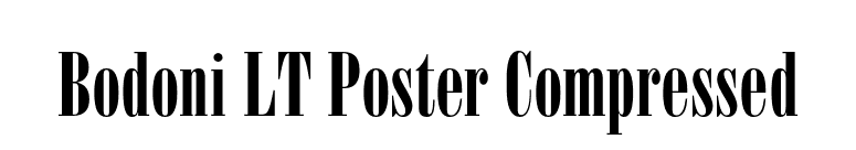 Bodoni LT Poster Compressed font preview