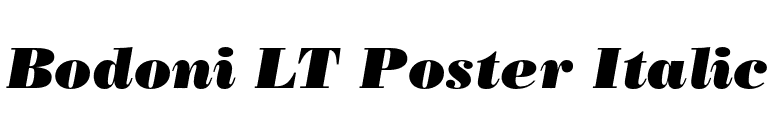 Bodoni LT Poster Italic font preview