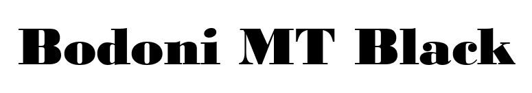 Bodoni MT Black font preview