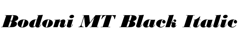 Bodoni MT Black Italic font preview