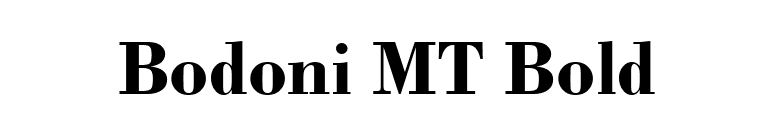 Bodoni MT Bold font preview