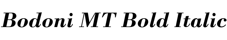 Bodoni MT Bold Italic font preview