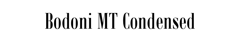 Bodoni MT Condensed font preview