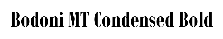 Bodoni MT Condensed Bold font preview