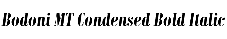 Bodoni MT Condensed Bold Italic font preview