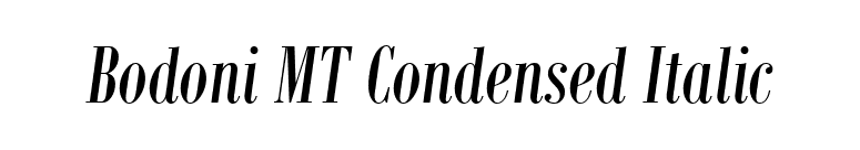 Bodoni MT Condensed Italic font preview