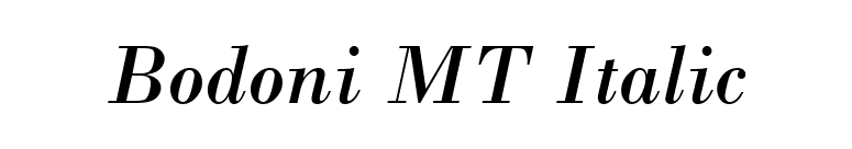 Bodoni MT Italic font preview