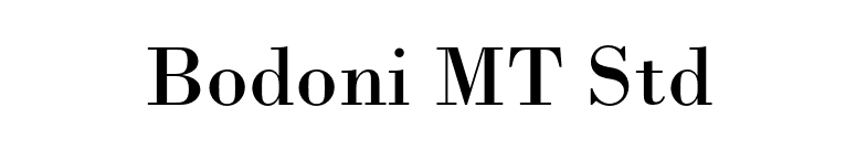 Bodoni MT Std font preview