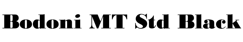 Bodoni MT Std Black font preview