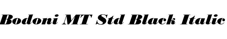 Bodoni MT Std Black Italic font preview