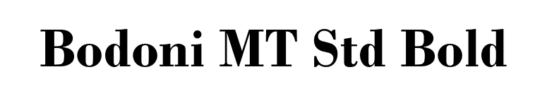Bodoni MT Std Bold font preview