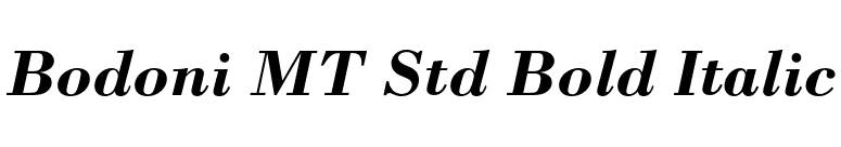 Bodoni MT Std Bold Italic font preview