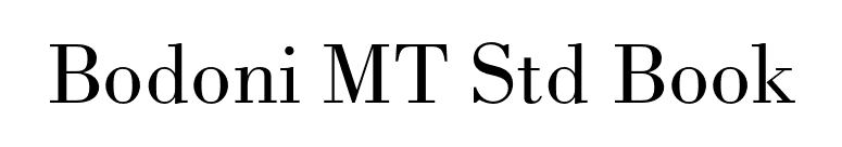 Bodoni MT Std Book font preview