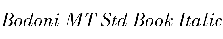 Bodoni MT Std Book Italic font preview