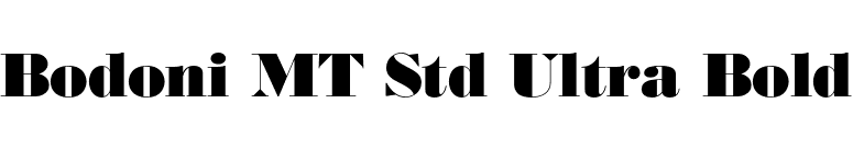 Bodoni MT Std Ultra Bold font preview