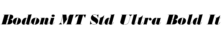 Bodoni MT Std Ultra Bold It font preview