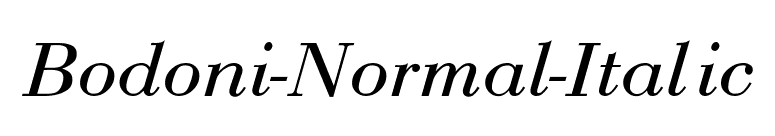 Bodoni-Normal-Italic font preview