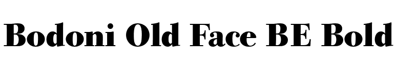 Bodoni Old Face BE Bold font preview