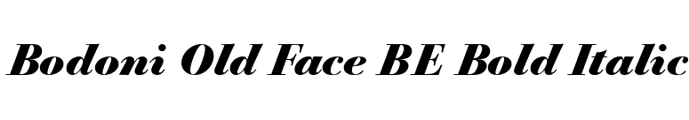 Bodoni Old Face BE Bold Italic font preview