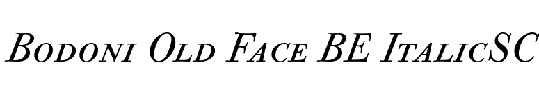 Bodoni Old Face BE ItalicSC font preview