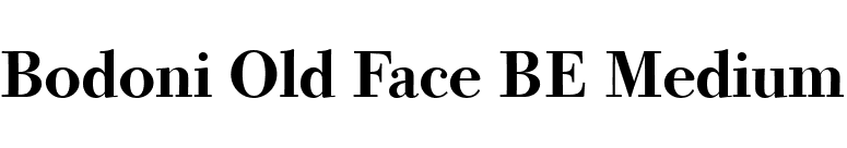 Bodoni Old Face BE Medium font preview