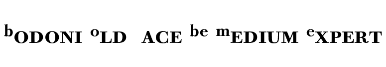 Bodoni Old Face BE Medium Expert font preview