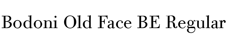Bodoni Old Face BE Regular font preview