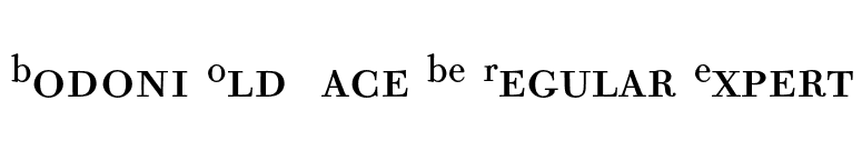 Bodoni Old Face BE Regular Expert font preview