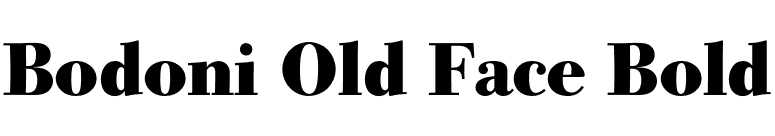 Bodoni Old Face Bold font preview