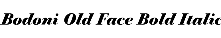 Bodoni Old Face Bold Italic font preview