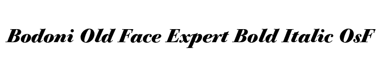Bodoni Old Face Expert Bold Italic OsF font preview