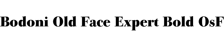 Bodoni Old Face Expert Bold OsF font preview