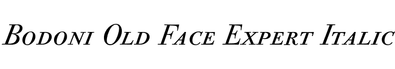 Bodoni Old Face Expert Italic font preview