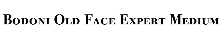 Bodoni Old Face Expert Medium font preview