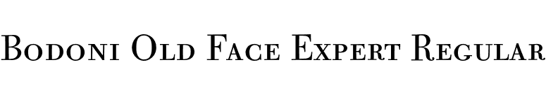 Bodoni Old Face Expert Regular font preview