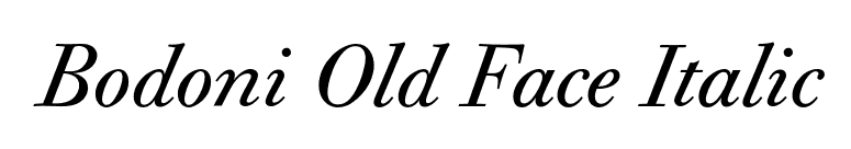 Bodoni Old Face Italic font preview