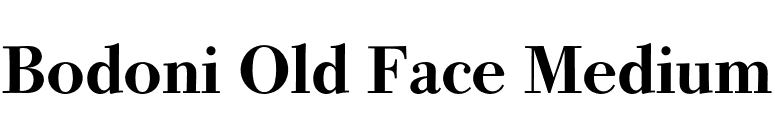 Bodoni Old Face Medium font preview