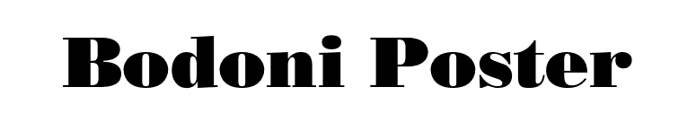 Bodoni Poster font preview