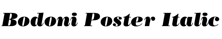 Bodoni Poster Italic font preview