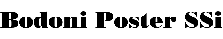 Bodoni Poster SSi font preview