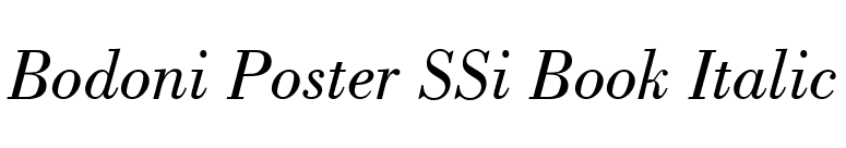 Bodoni Poster SSi Book Italic font preview