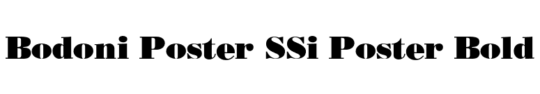 Bodoni Poster SSi Poster Bold font preview