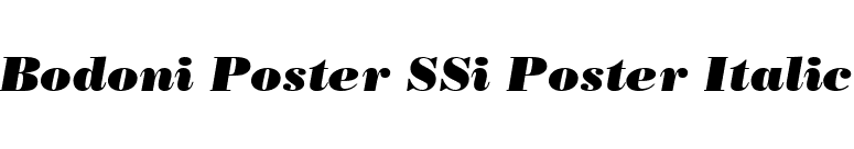 Bodoni Poster SSi Poster Italic font preview