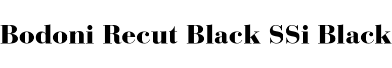Bodoni Recut Black SSi Black font preview